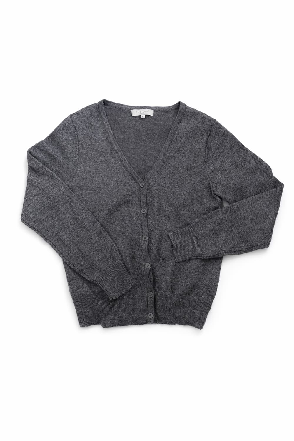 Theoria 그레이 브이넥 가디건 울 혼방 미니멀  상품이미지1