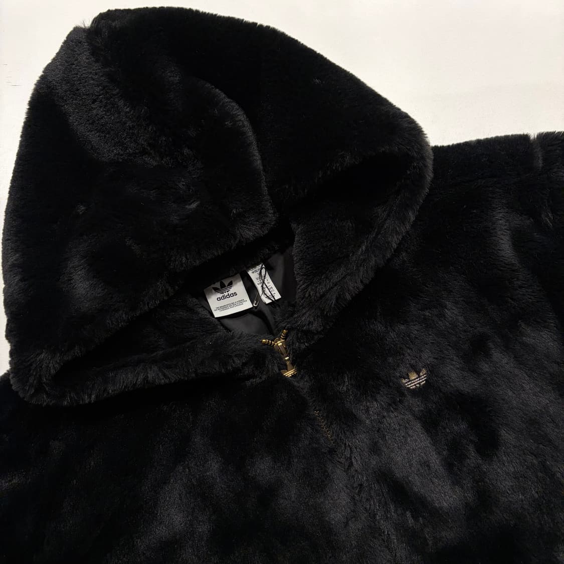 [XS] 아디다스 블랙 퍼 후리스 후드 집업 B640 상품이미지3