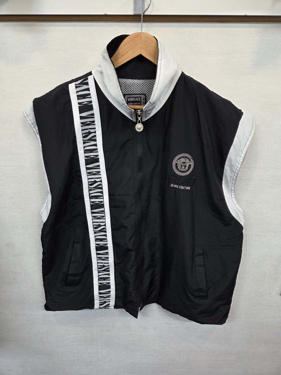 베르사체 빈티지 올드스쿨 방풍 베스트 집업조끼 L xl 상품이미지1