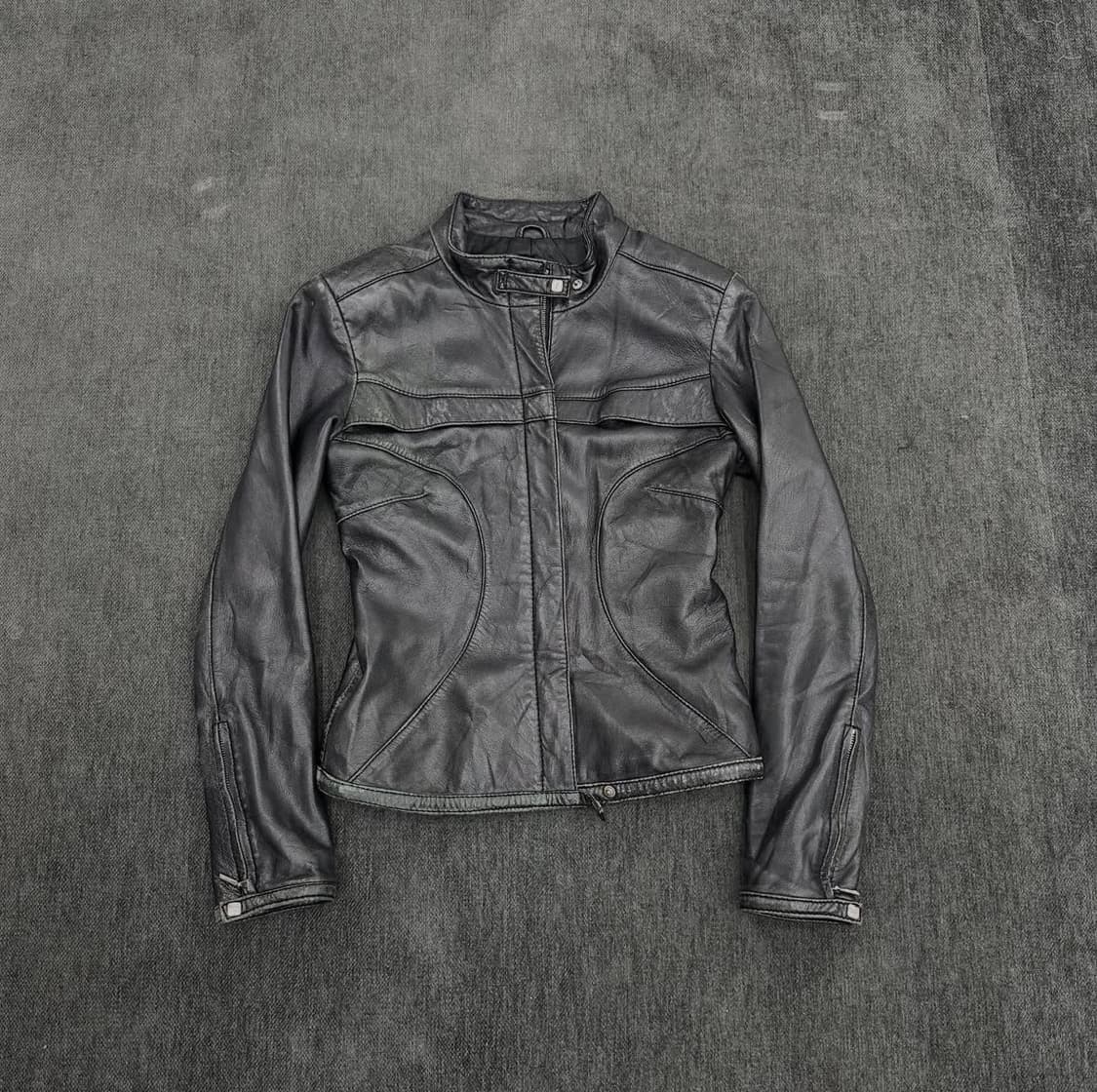 curve moto leather jacket 가죽 자켓 상품이미지3