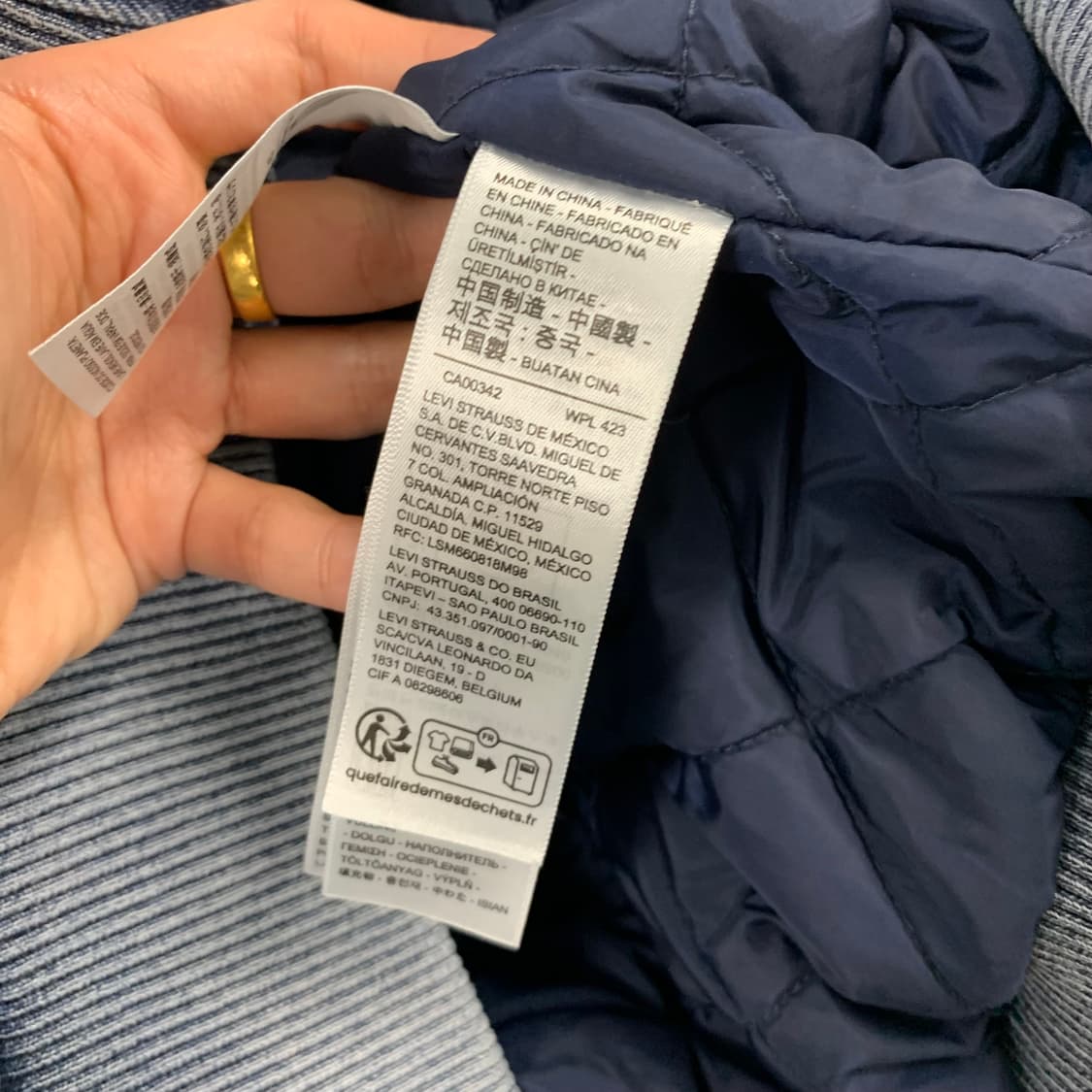 리바이스 포트레로 데님 후디 자켓 미디엄 인디고 상품이미지5