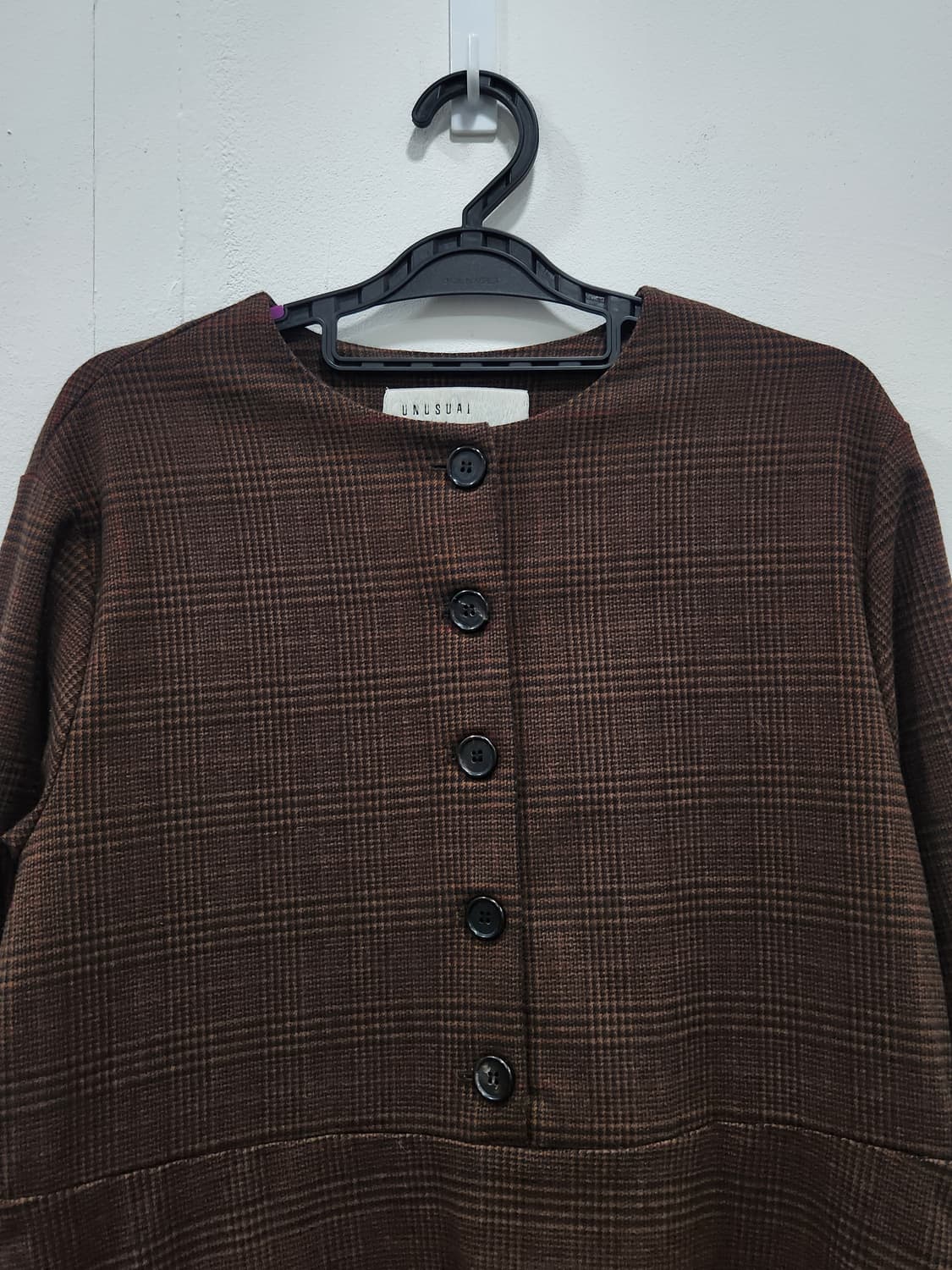 [S] 언유주얼앵글 브라운 체크 롱 맥시 원피스 S 상품이미지2