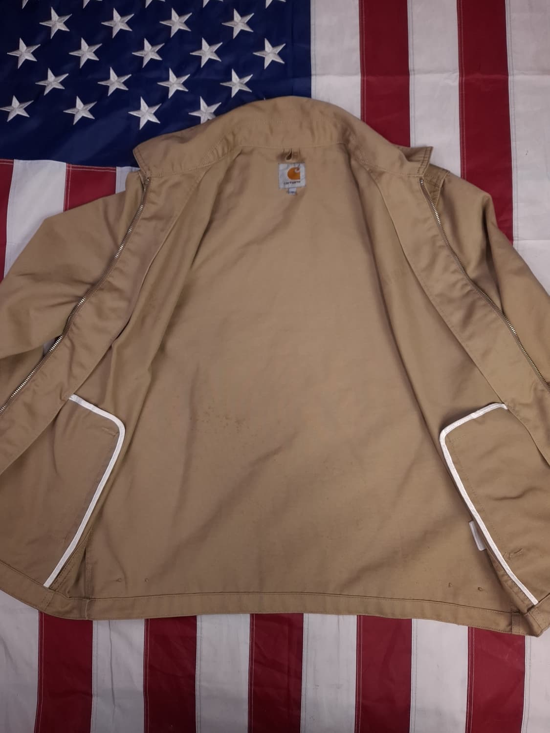 오리지날 칼하트 WIP 모듈 스크립트 베이지 자켓 상품이미지8