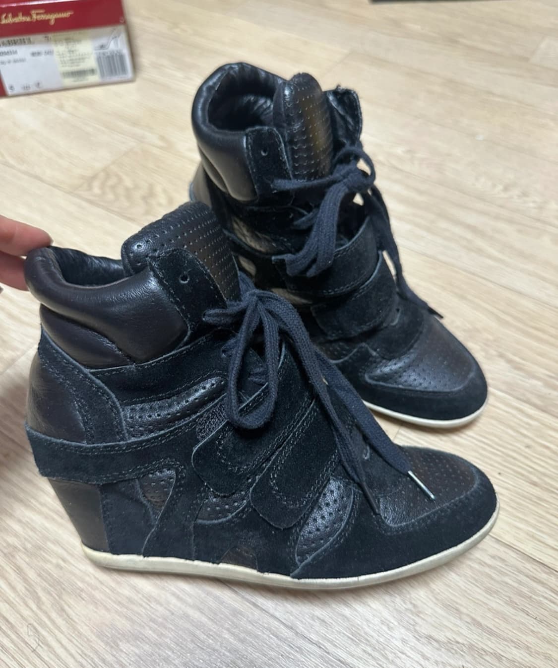 Ash 블랙 웨지힐 상품이미지2