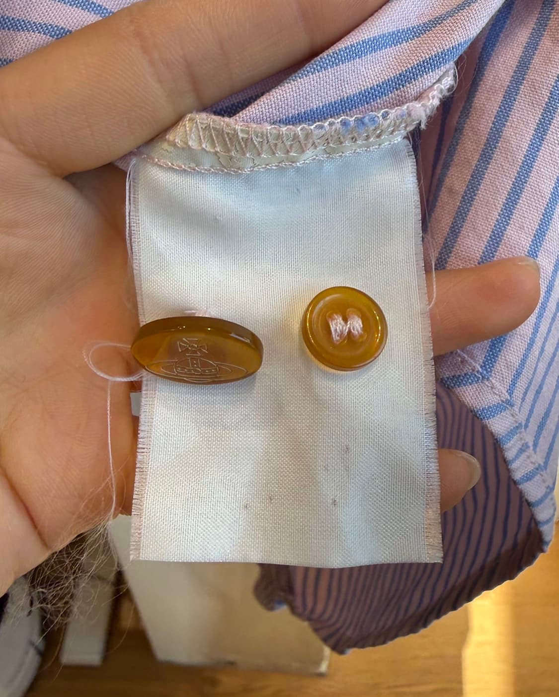 비비안웨스트우드 맨 핑크 스트라이프 orb자수 셔츠 상품이미지9