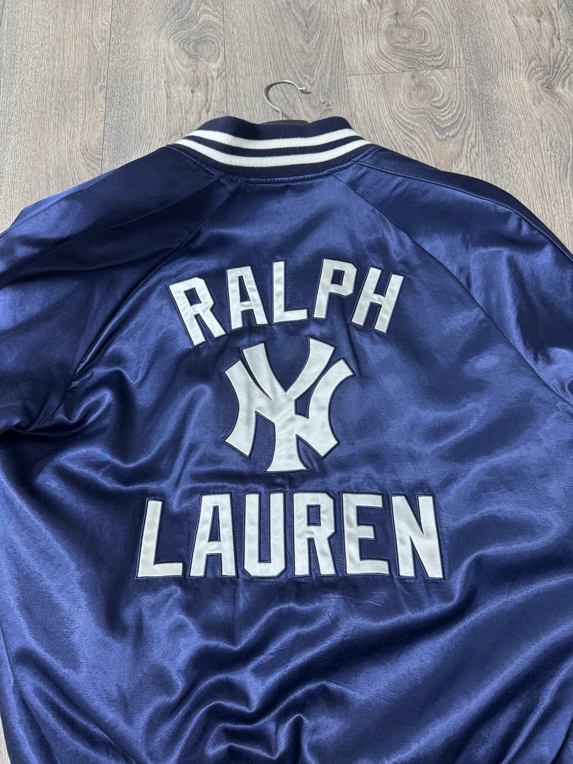 L 폴로 x mlb 초판 뉴욕 양키스 바시티 블루종 자켓 네이비 상품이미지10