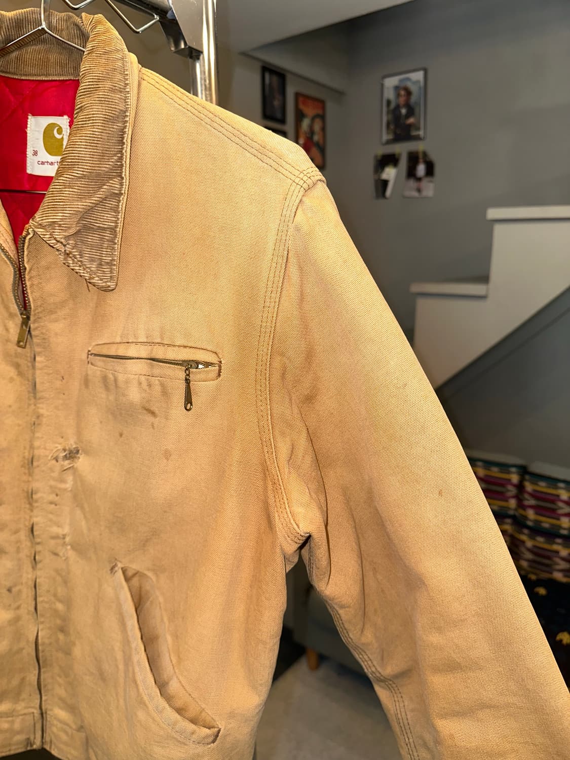70’s Carhartt canvas detroit work jacket 상품이미지8