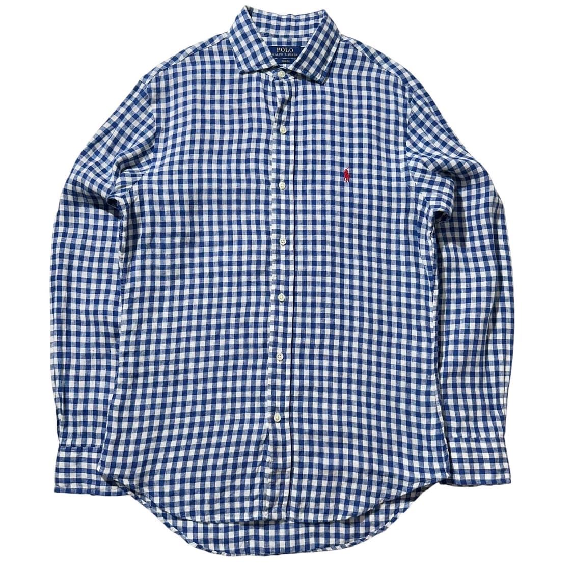 폴로 랄프로렌 린넨 깅엄 체크 셔츠 상품이미지1