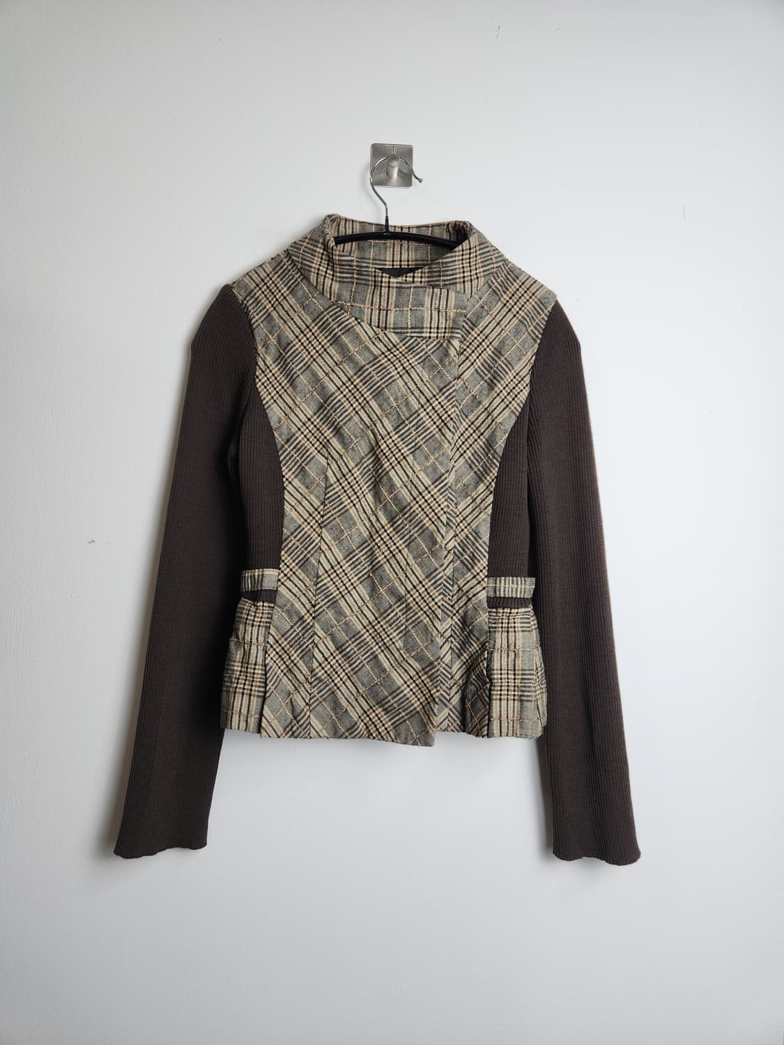 골지 체크 탑 상품이미지5