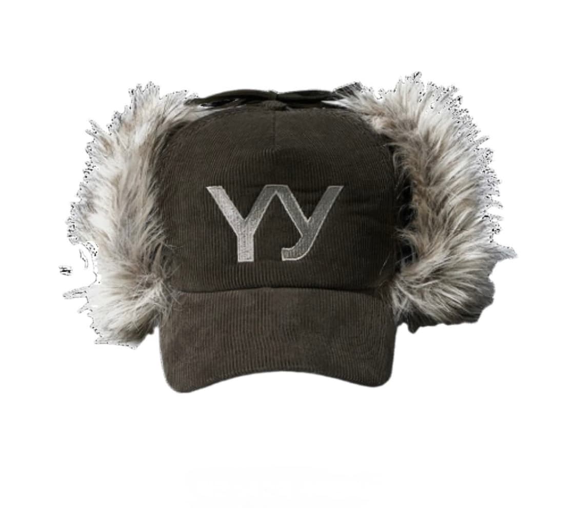 오픈 Yy 포우 퍼 코듀로이 이어플랩 캡 카키 상품이미지1