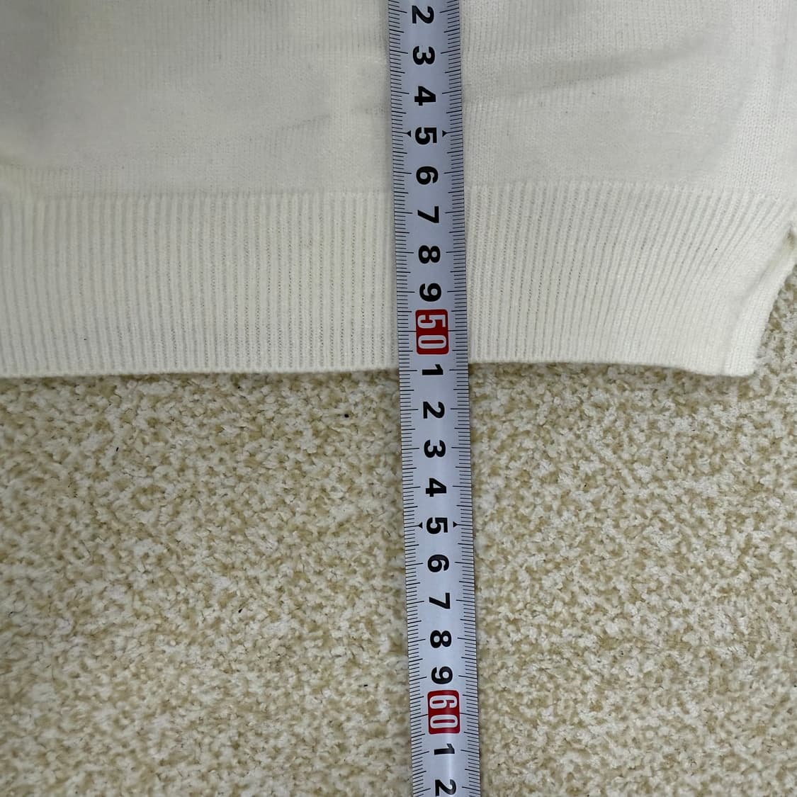 [실측확인] 빈티지 아이보리 니트 스웨트 티셔츠 1230T2 상품이미지5