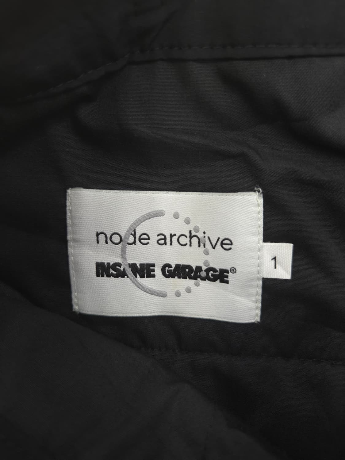 1사이즈 [새상품]노드 아카이브X인세인개러지  와이드 나일론 팬츠 블랙 상품이미지7