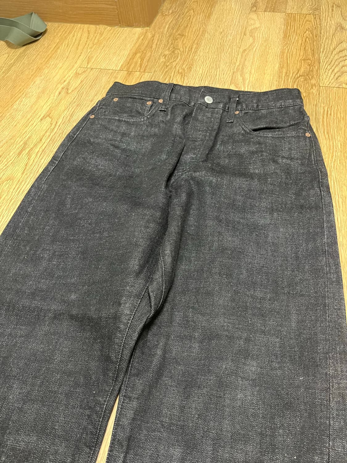 아웃스탠딩 30s 셀비지 신치백 데님 블랙 상품이미지3