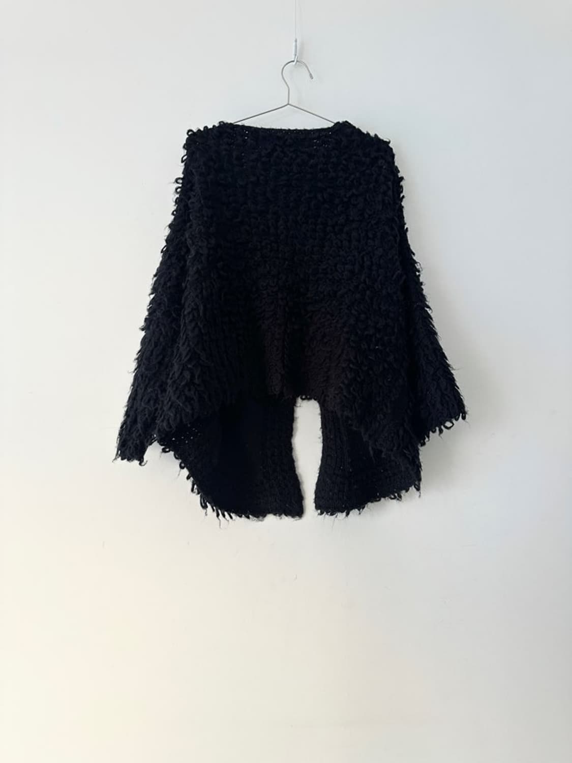 Unbalanced grunge open cardigan / black 상품이미지3