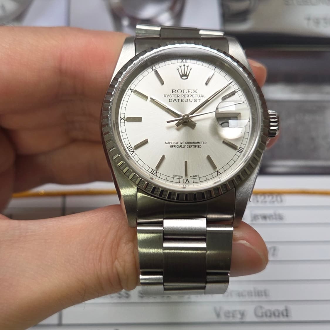롤렉스 데이저스트 16220 레일로드 실버판 오이스터 브레이슬릿 ver. 상품이미지10