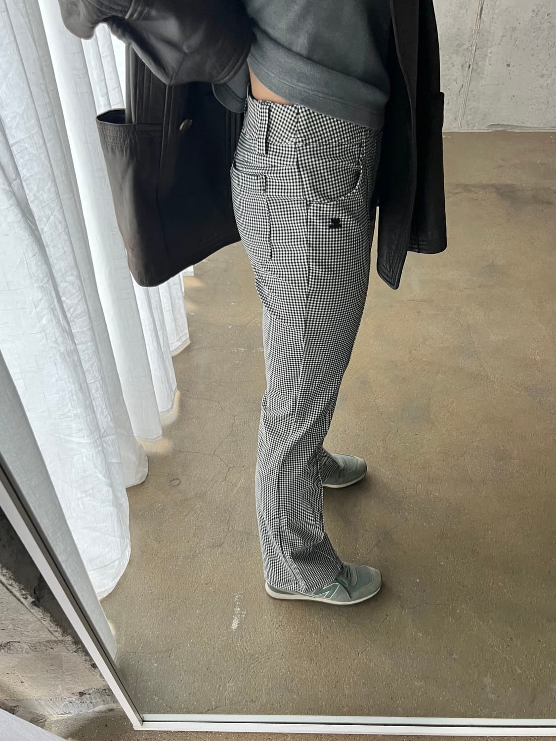 00s COURREGES 하운드투스 로고 팬츠 상품이미지3