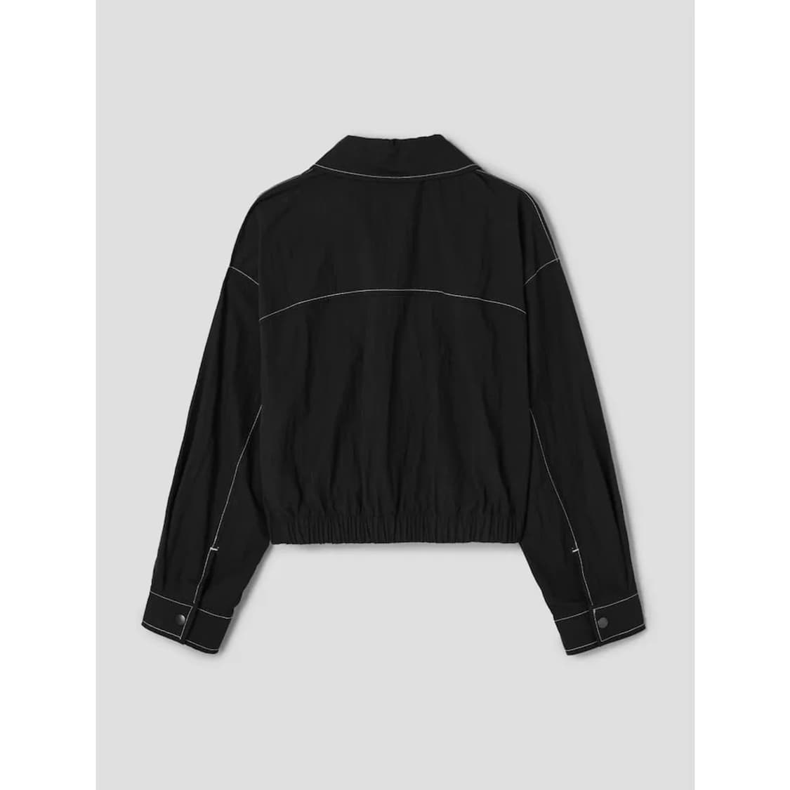 [정가 69,900원/1회 착용] 에잇세컨즈 스티치 집업 점퍼 블랙 XS 상품이미지4