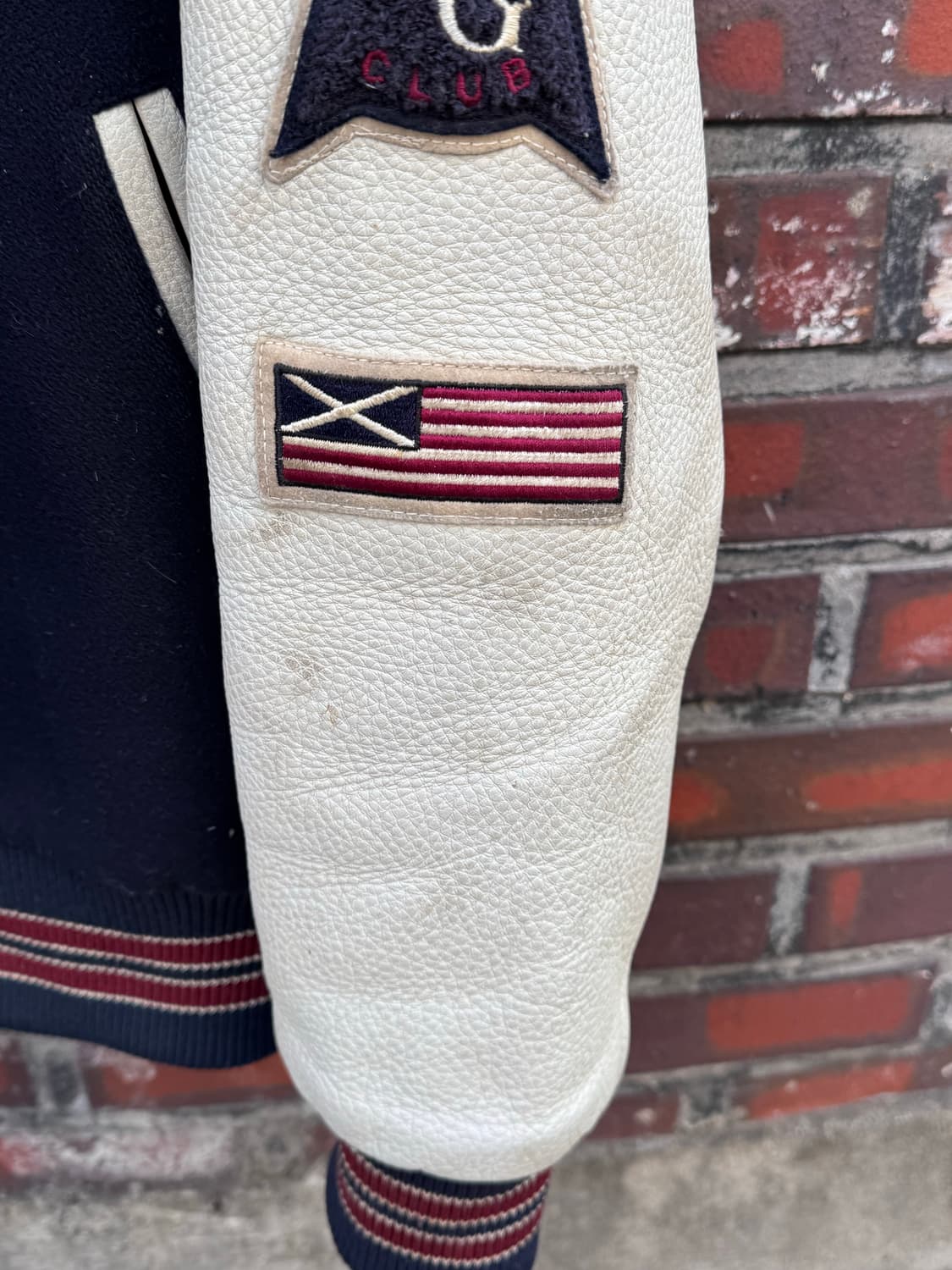 90s 맥그리거 패치 울 레더 바시티자켓  상품이미지6