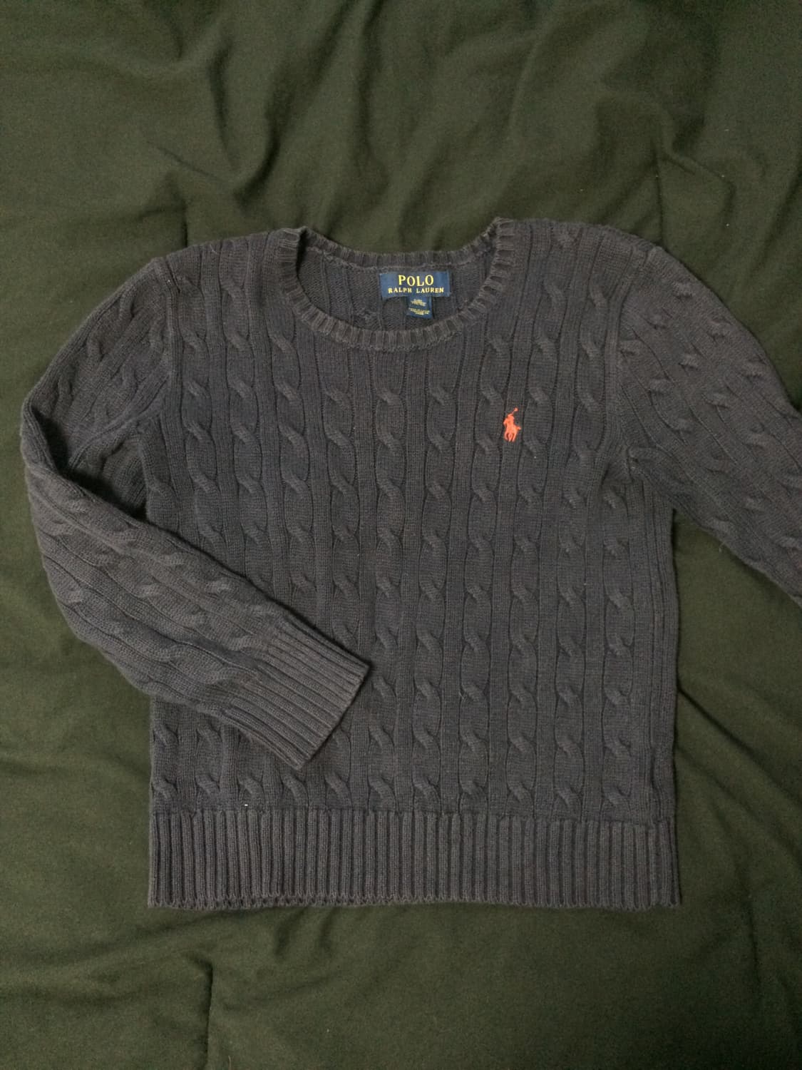 폴로 케이블 니트 네이비 상품이미지2