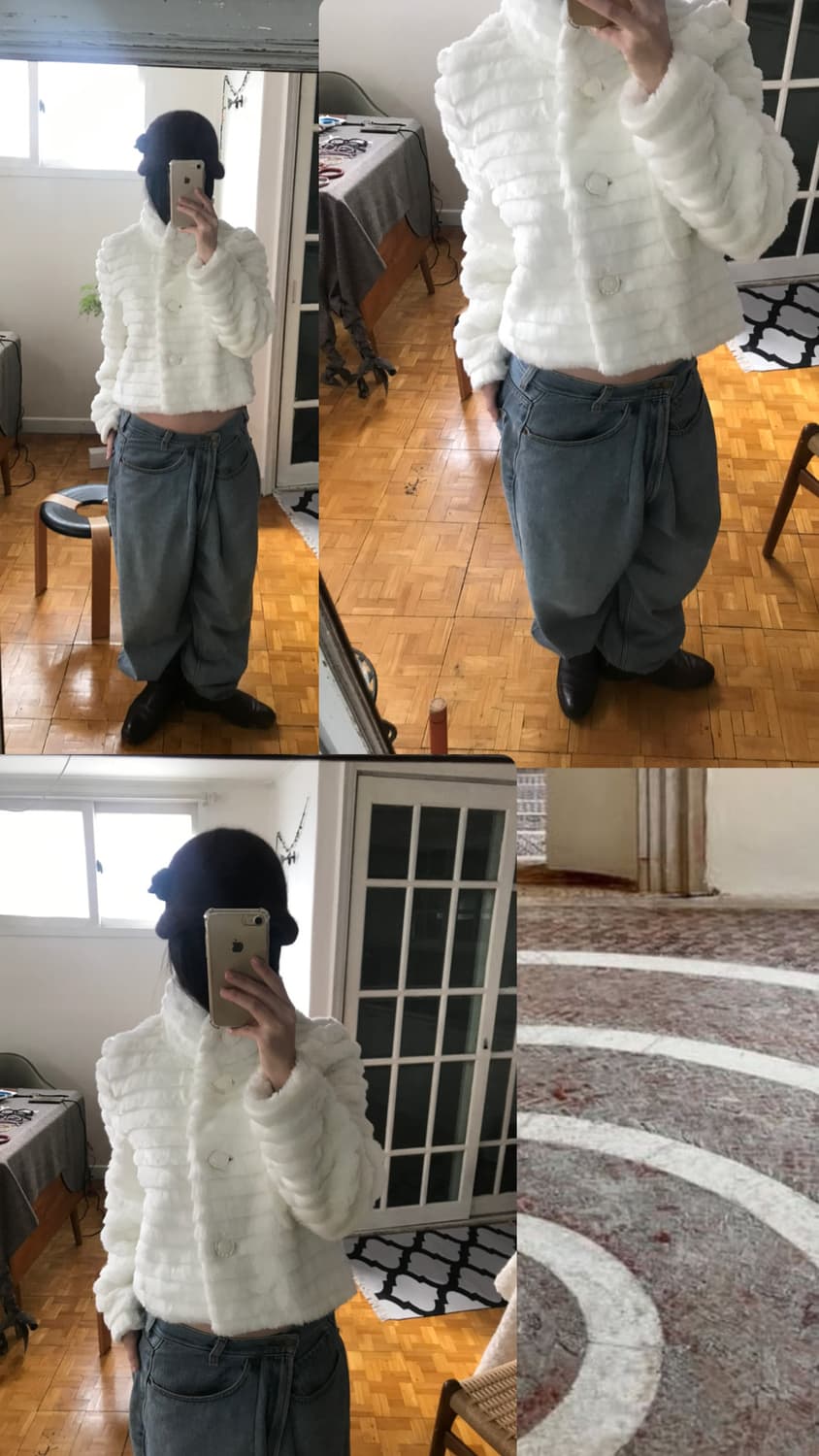 vintage white eco fur jacket 상품이미지5