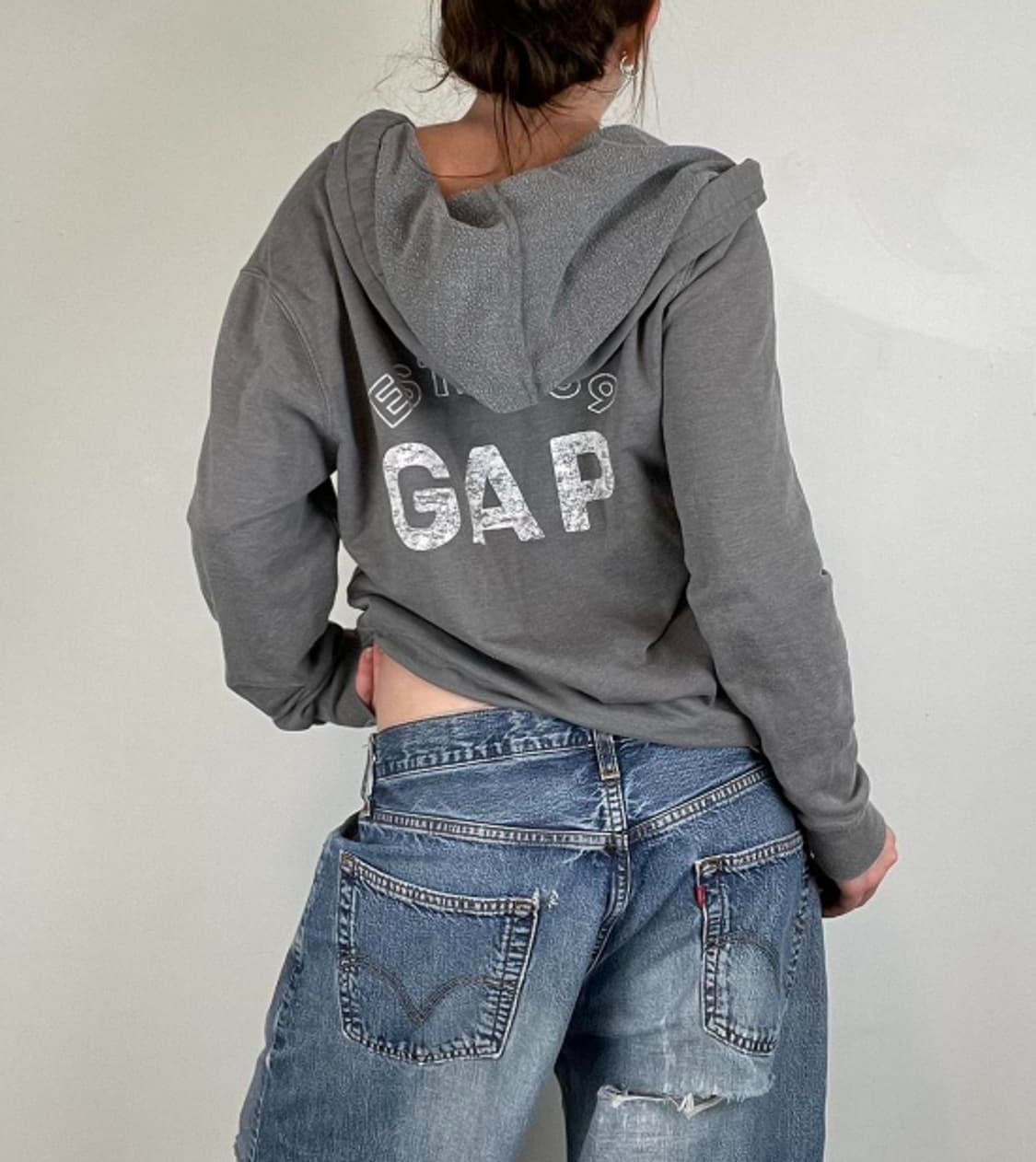 갭 남성용 회색 후디 상품이미지1