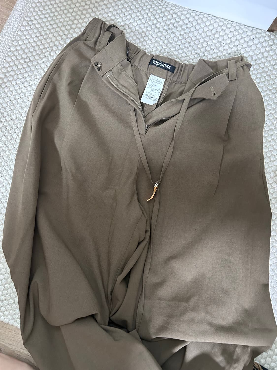 브플먼트 VPPLEMENT 와이드 팬츠 브라운 S 상품이미지1