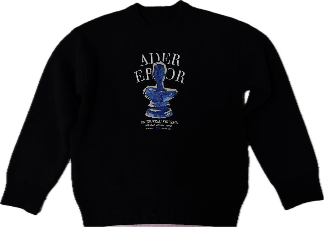 아더에러 트로피 로고 니트 블랙 A2 상품이미지2