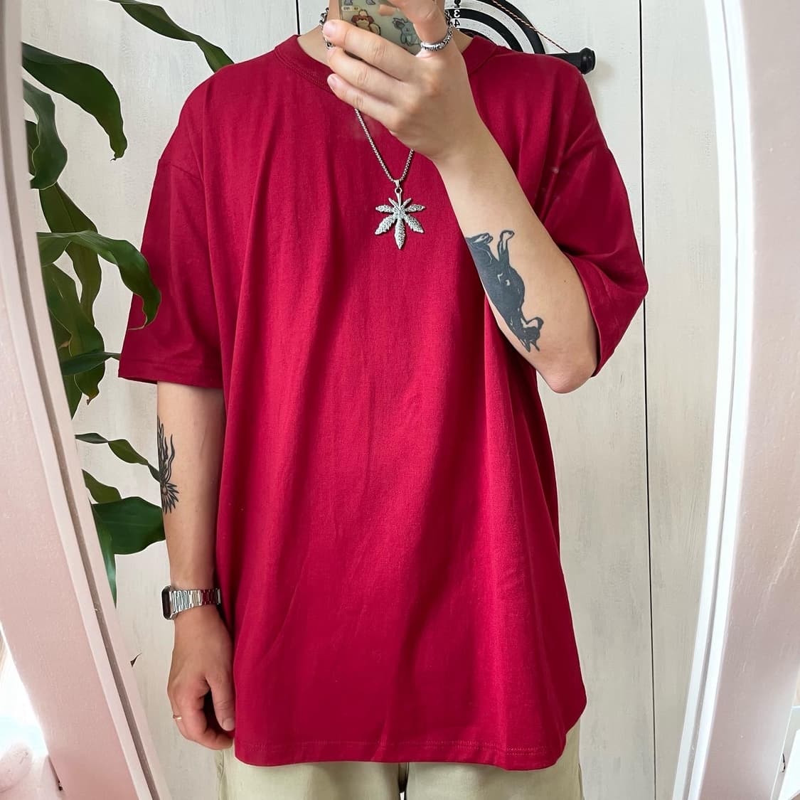 90s 러샐 애슬레틱 데드스탁 블랭크 무지 반팔 티셔츠 상품이미지2