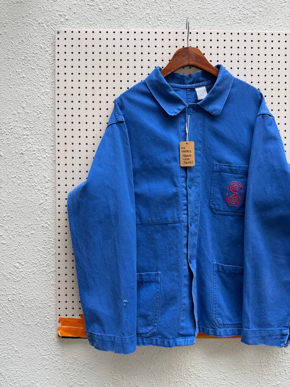 OLD MODEL WASHED BLUE 올드모델 빈티지프렌치워크자켓 상품이미지6