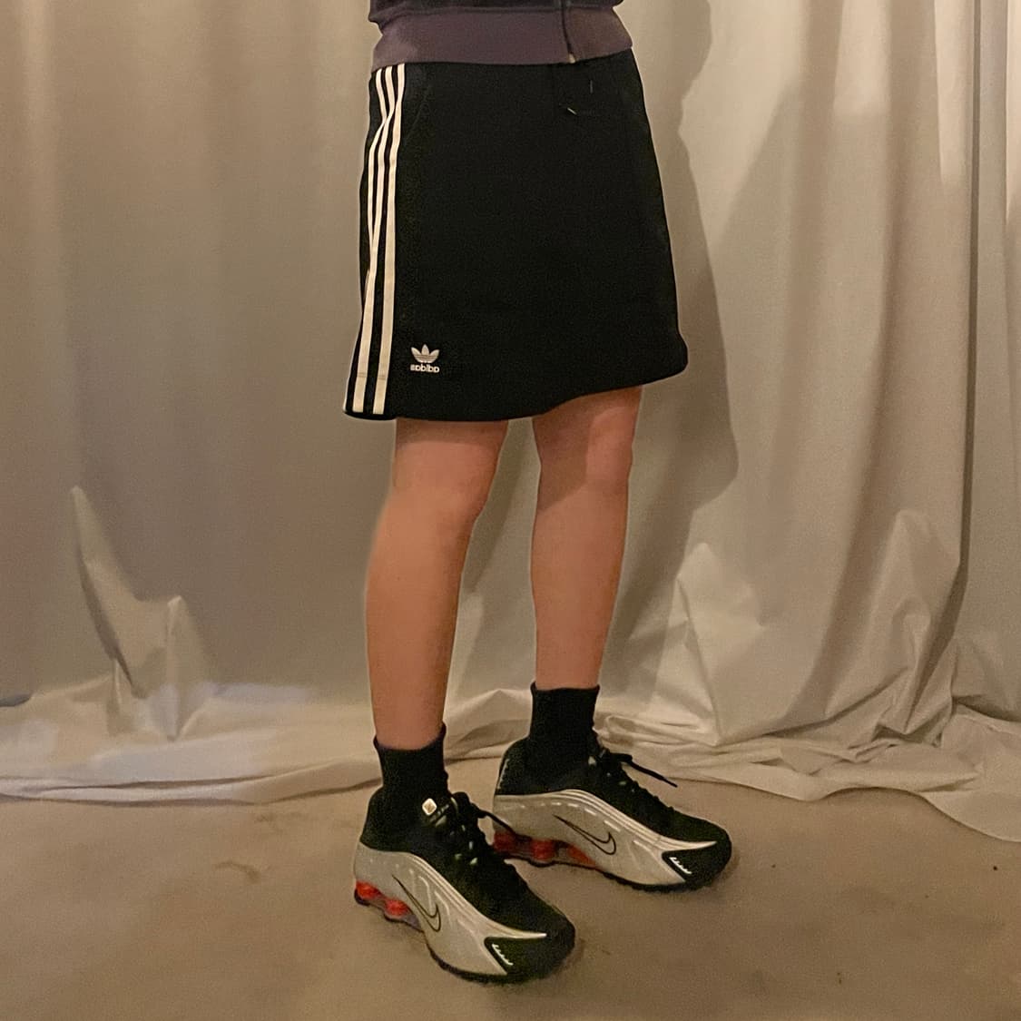 아디다스 밴딩 삼선 미디스커트 상품이미지1