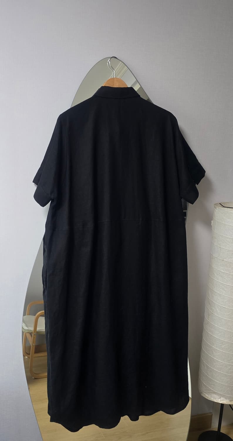 코스 린넨 롱 원피스 블랙  상품이미지3