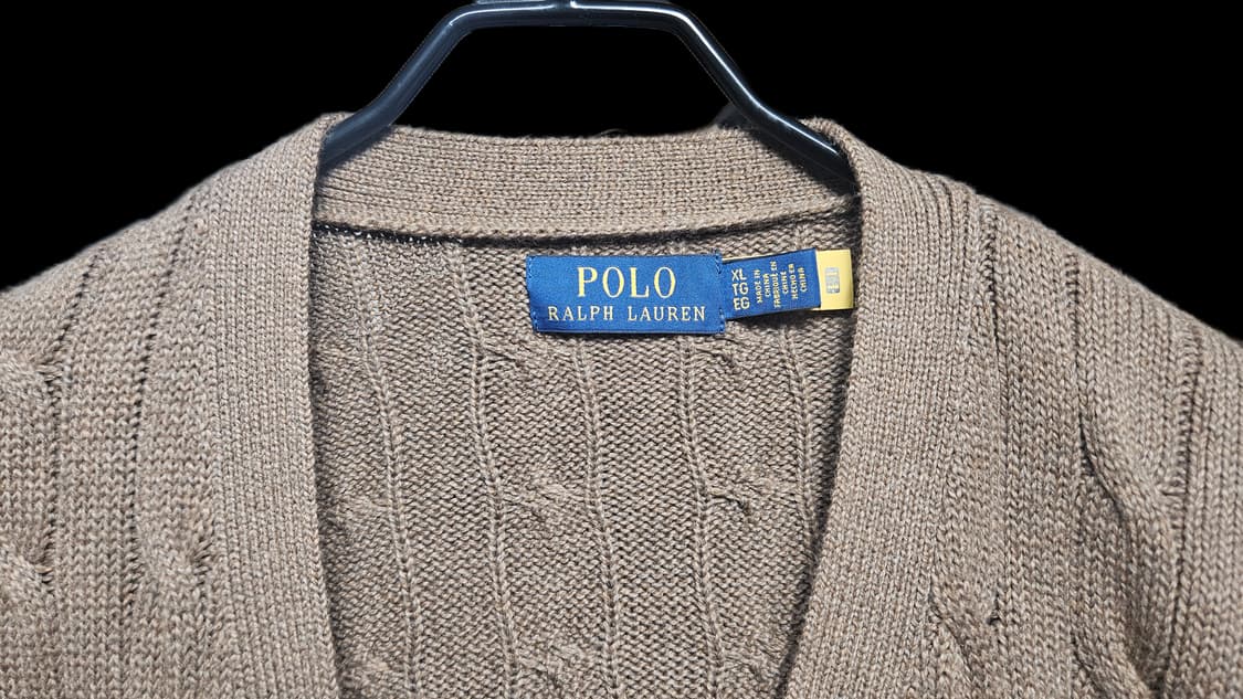 폴로 케이블 코튼 브이넥 가디건(XL) 상품이미지3