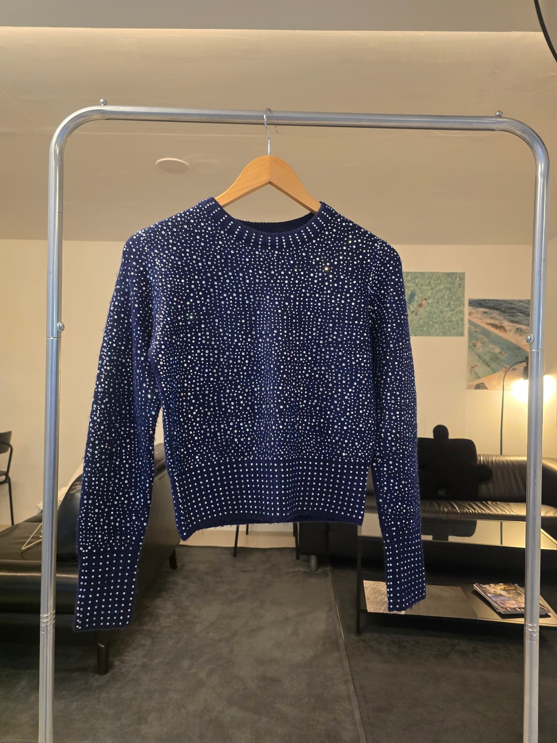 자라 큐빅 니트 스웨터 상품이미지1