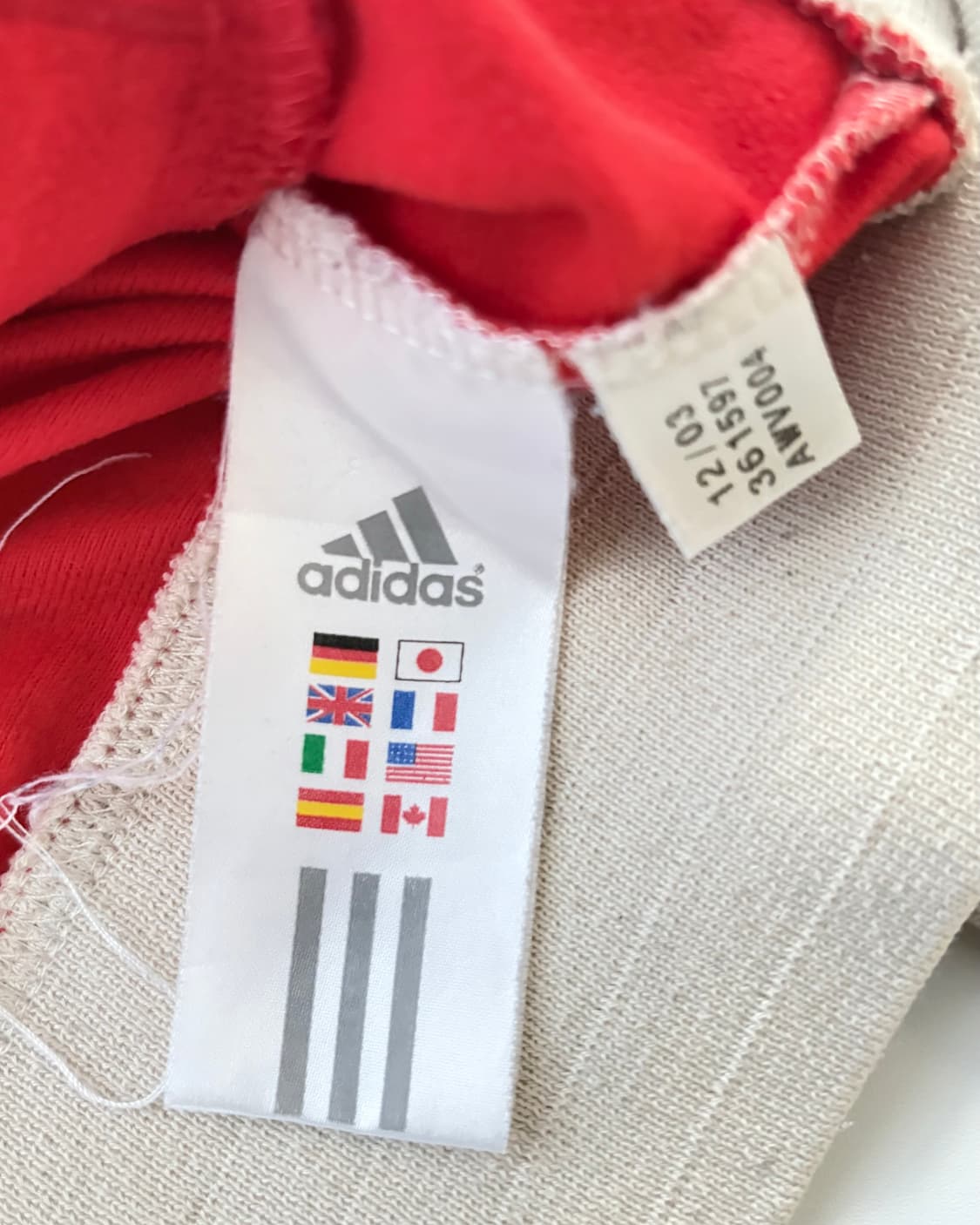 Adidas 아디다스 3넘버링 베이지레드 트랙탑 상품이미지8