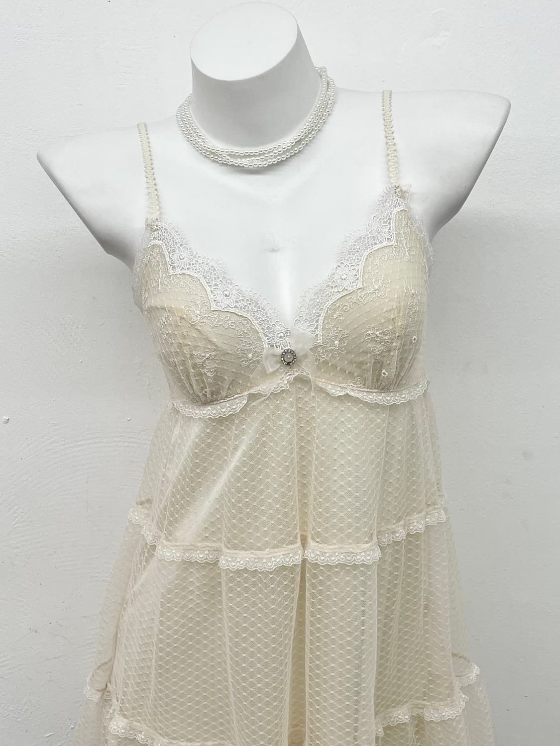 러블리 레이스 리본 캉캉 슬립 상품이미지2