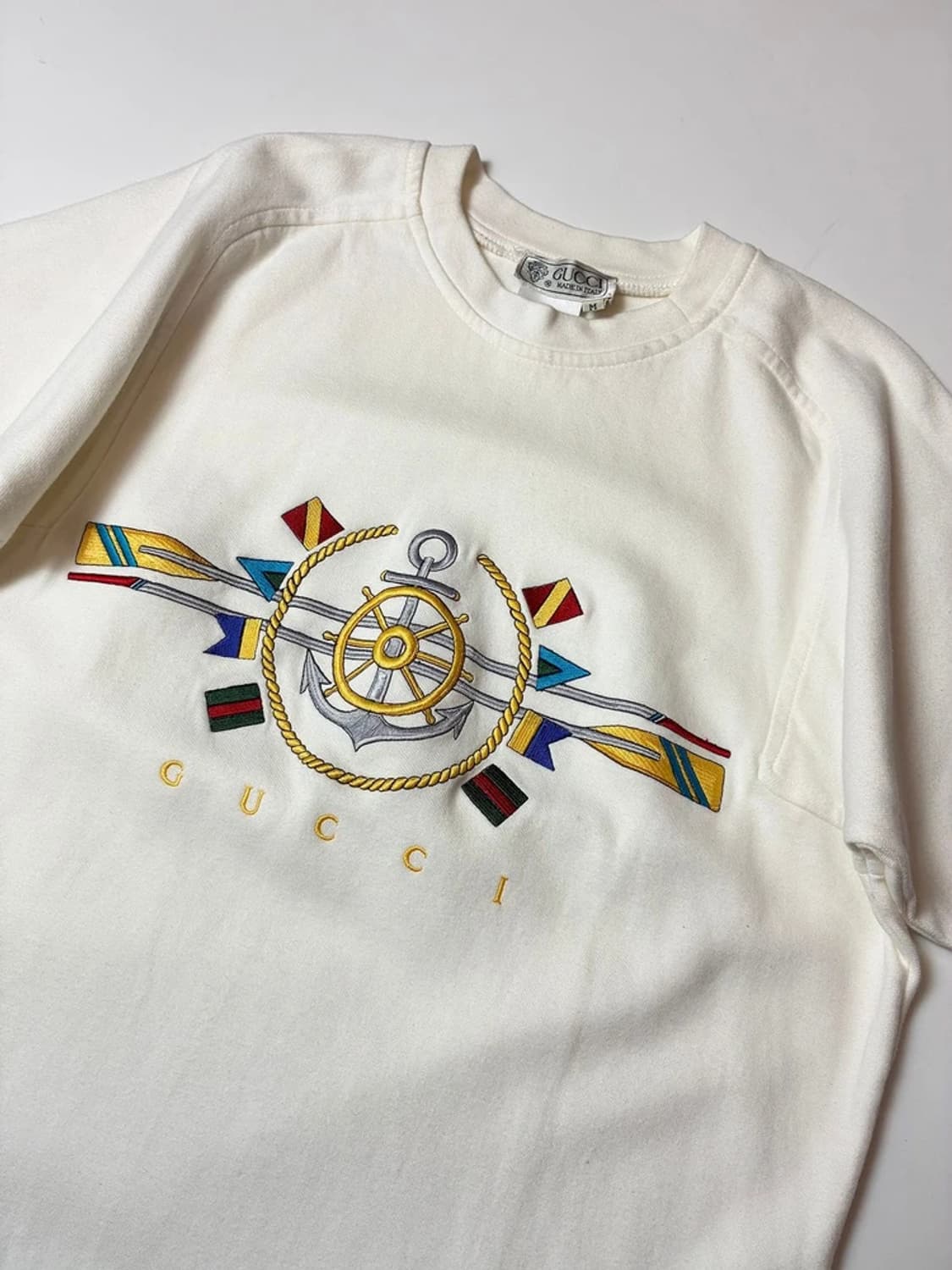 구찌 GUCCI 90's 빈티지 마린 자수 반팔 티셔츠 PN8855 상품이미지2