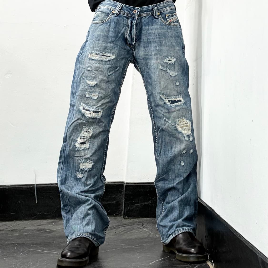 디젤 Viker 데미지 데님 팬츠 상품이미지2