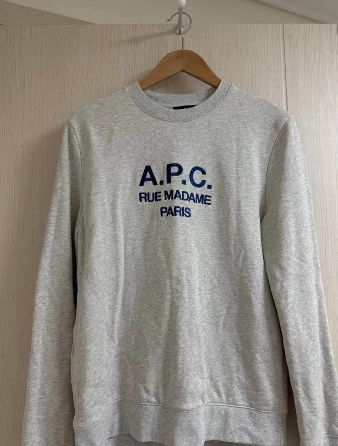 무신사구매) 아페쎄 루퍼스 로고 맨투맨 라이트 그레이 M 상품이미지1