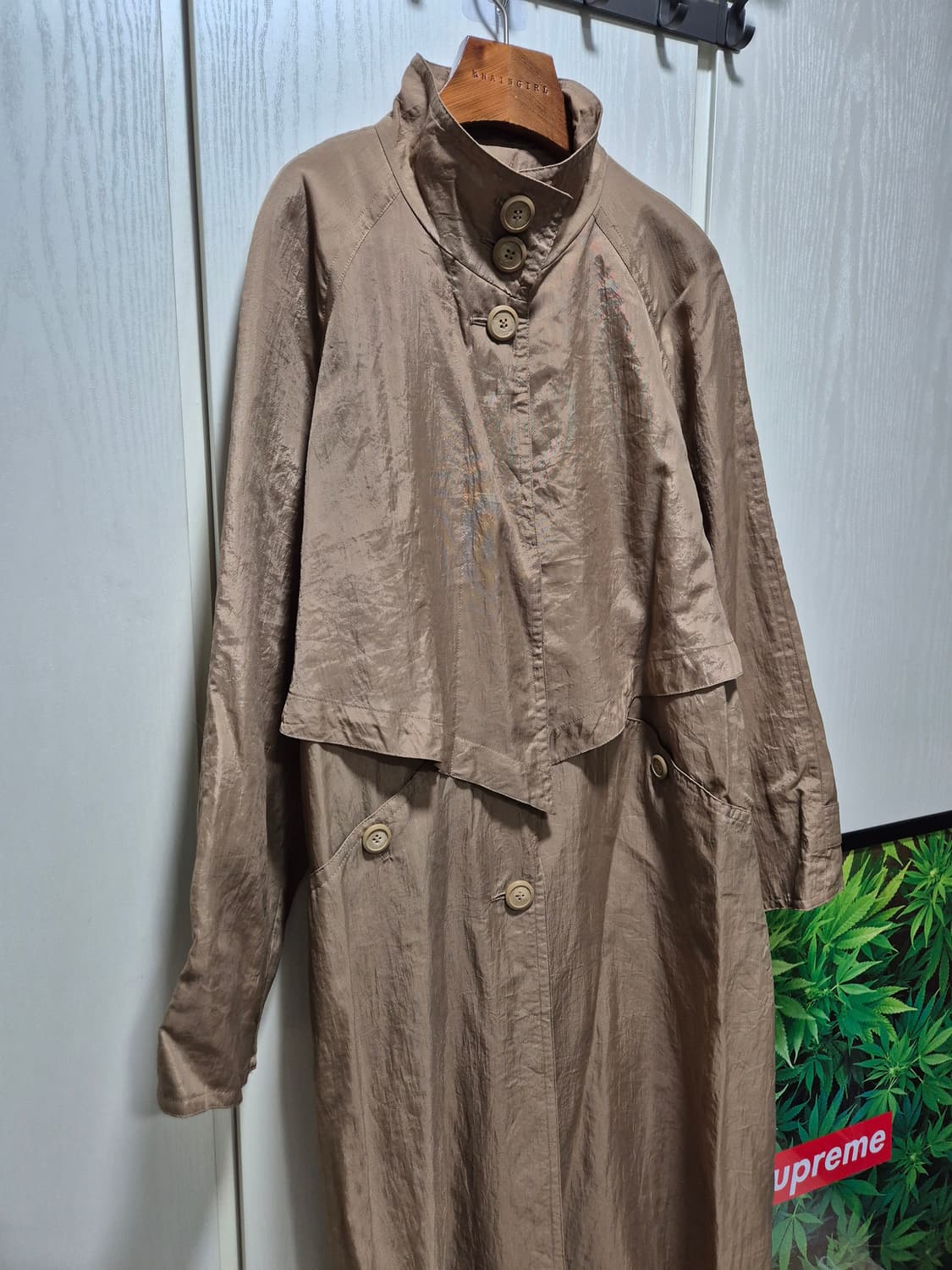 (세일)JPN VTG. SNA BLANC 브라운 롱트렌치 상품이미지2