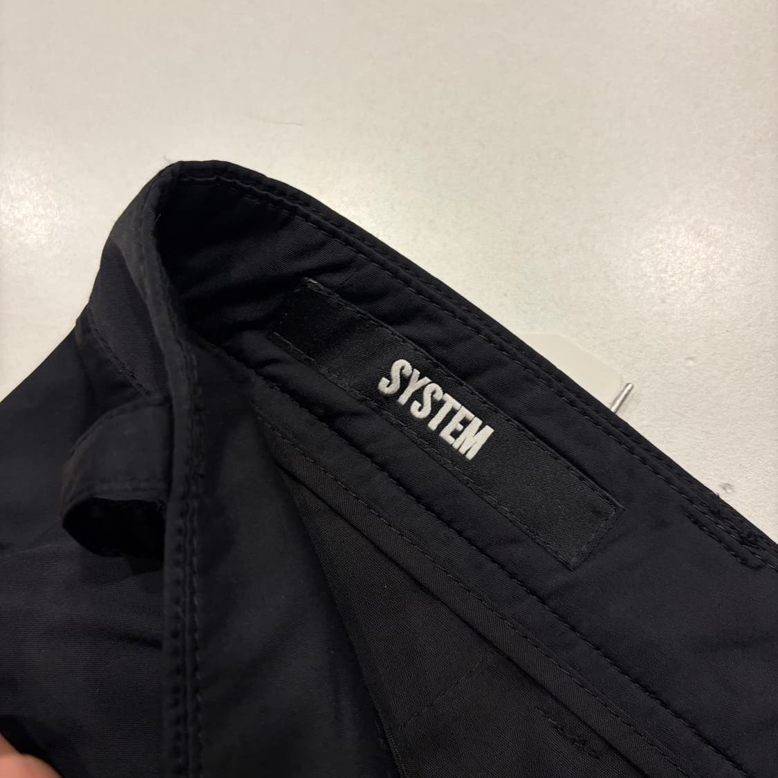 [88] 시스템 나일론 버뮤다 블랙 지퍼 포켓 카고 반바지 C381 상품이미지6