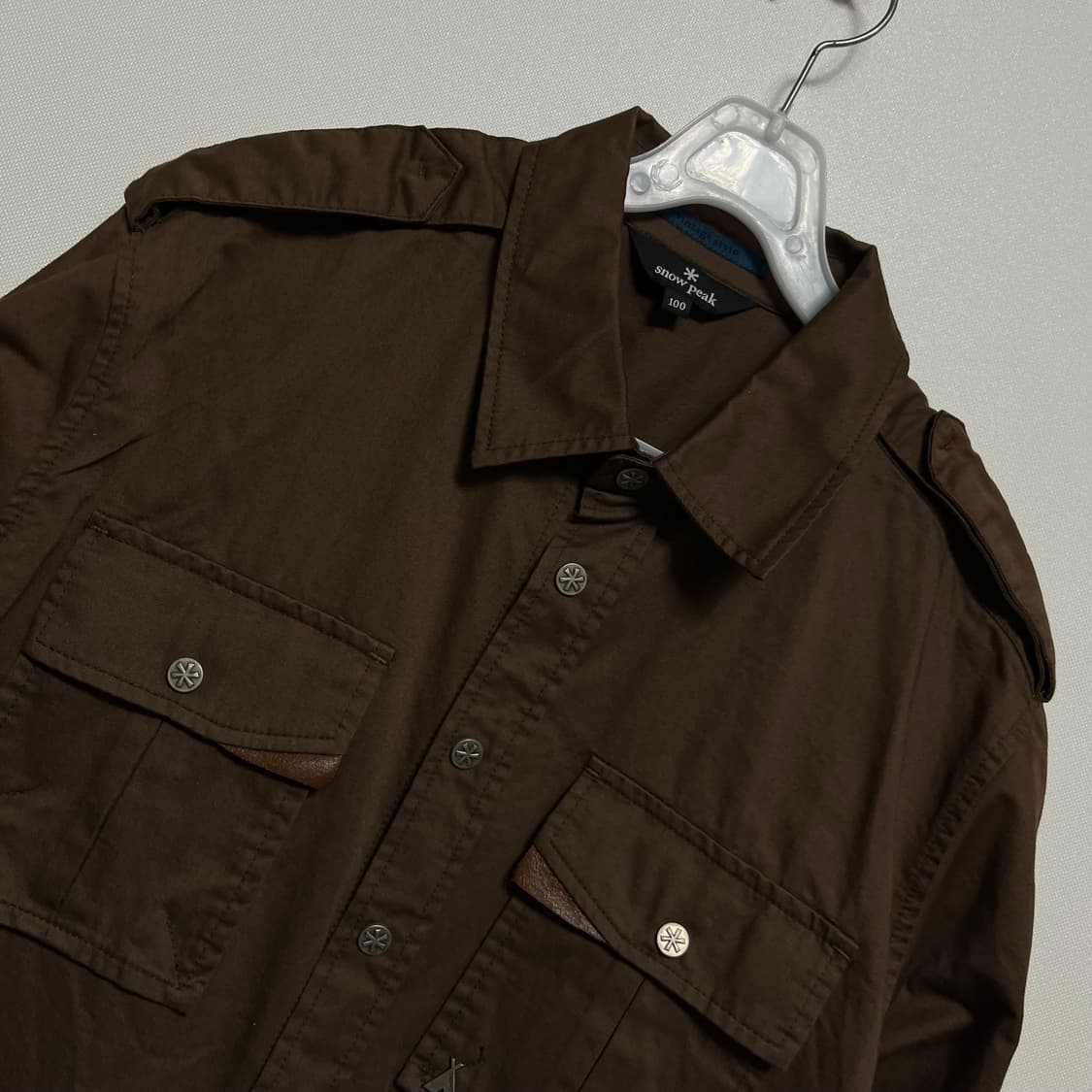 스노우피크 빈티지 브라운 셔츠 상품이미지2