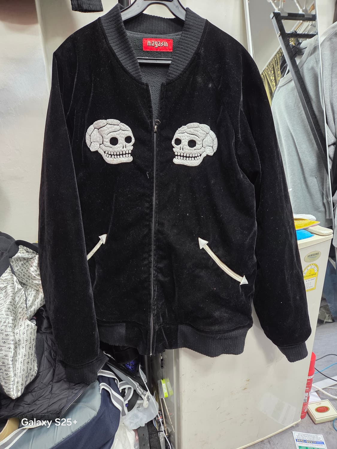 마가진  해골  벨벳자켓 상품이미지1