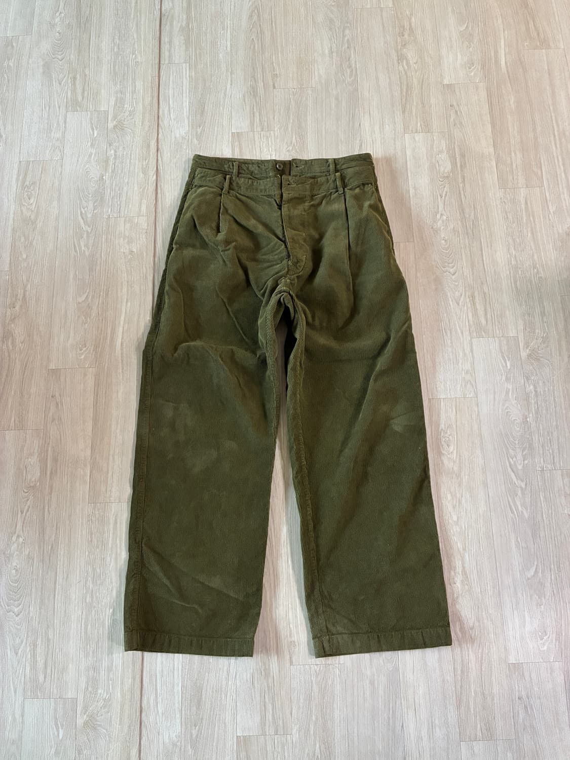 누마레 더블 웨이스트 코듀로이 팬츠 상품이미지1