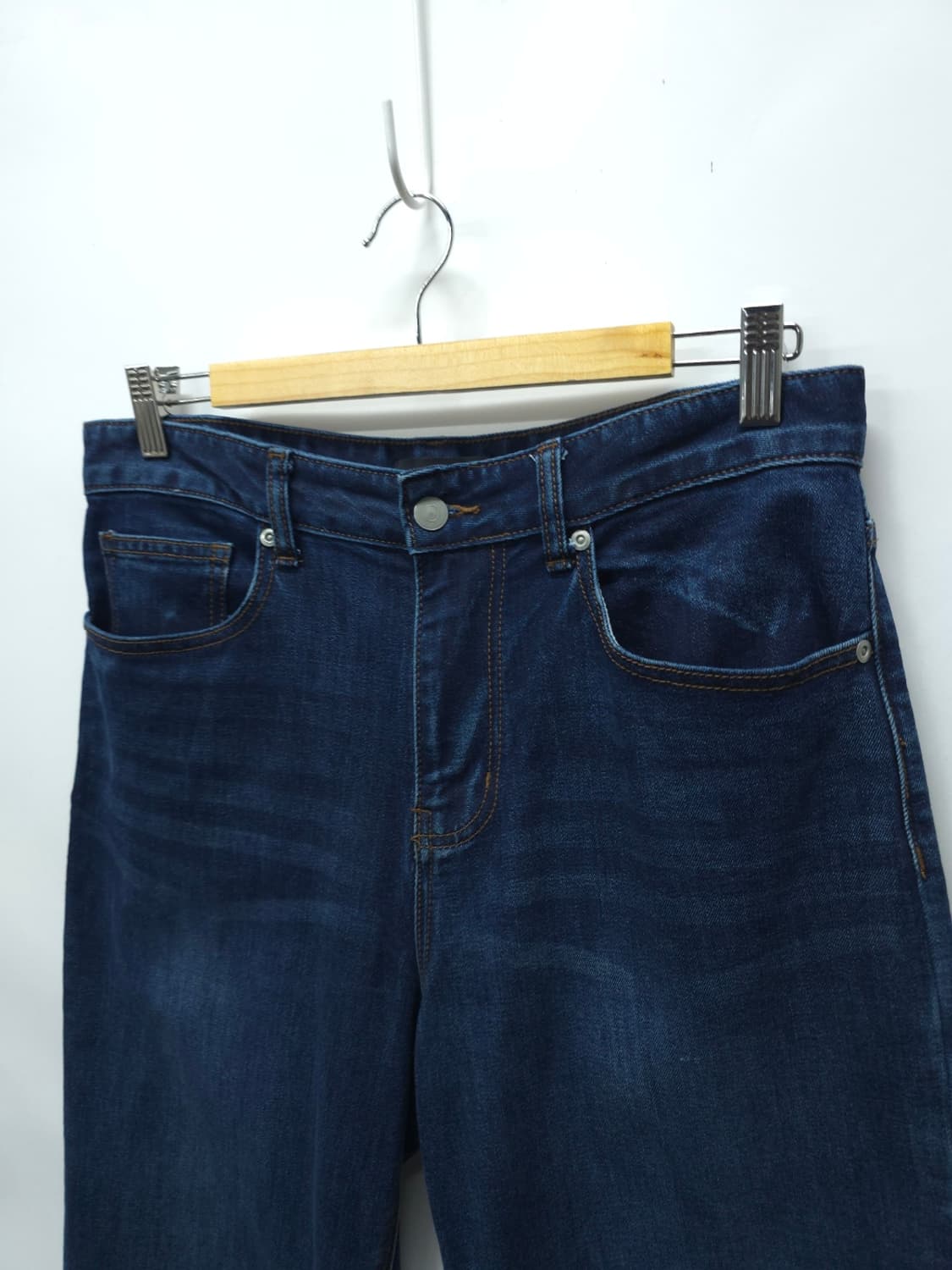 ​무신사 스탠다드 남성 와이드 데님 팬츠 딥블루 (30사이즈) 상품이미지3