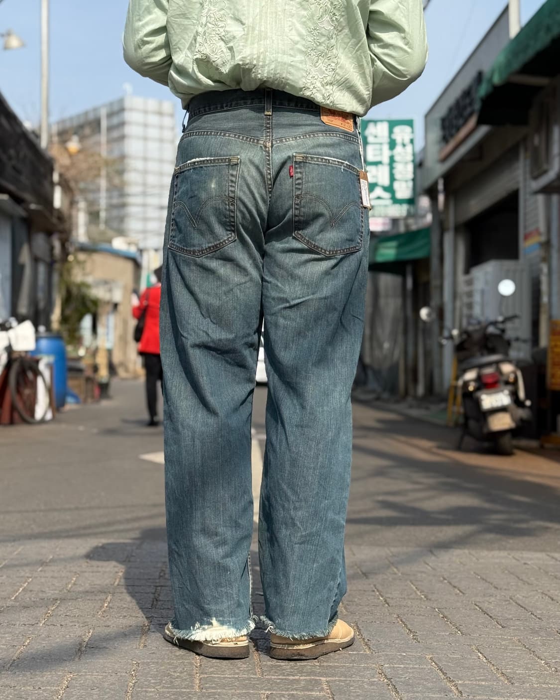 00‘s 리바이스 569 루즈 스트레이트 핏 데님 팬츠 32 상품이미지9