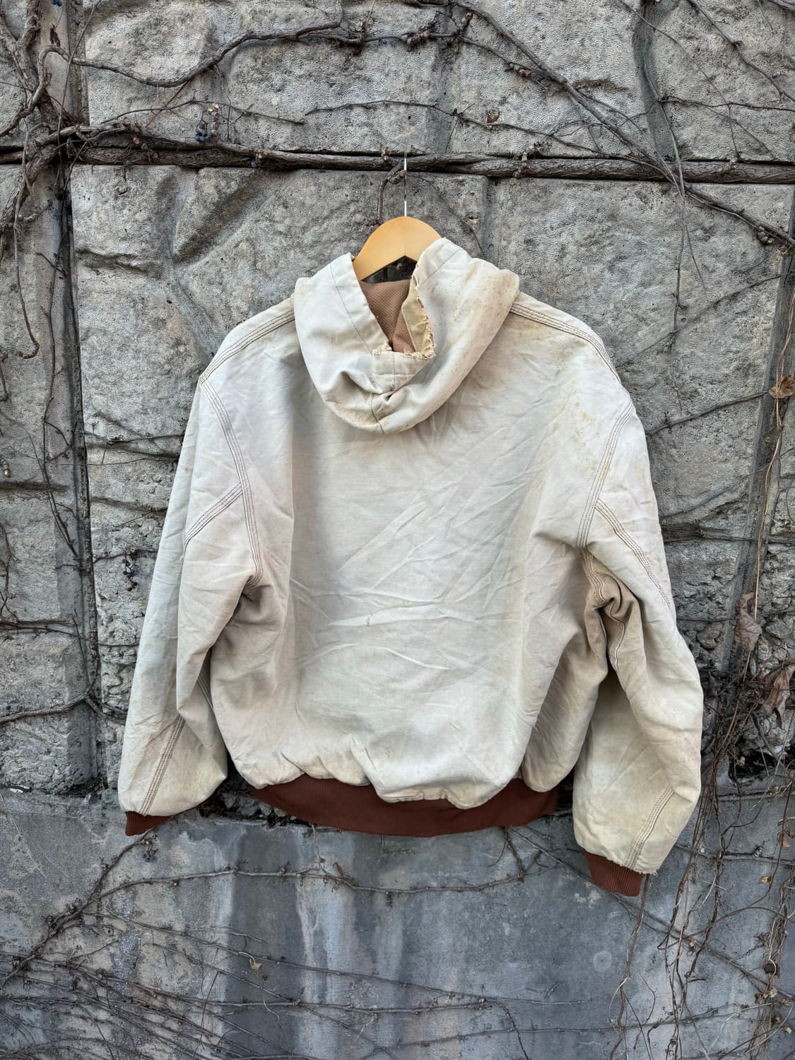 90s 칼하트 빈티지 jr106 하드페이딩 덕 액티브 후드 워크 자켓 상품이미지2