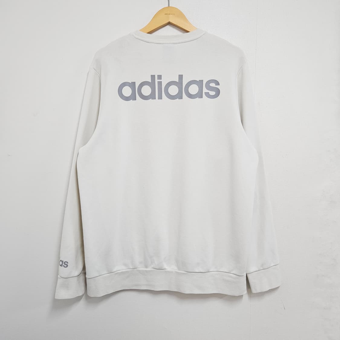 3XL 110 아디다스 백로고 맨투맨 크림 아이보리 상품이미지3