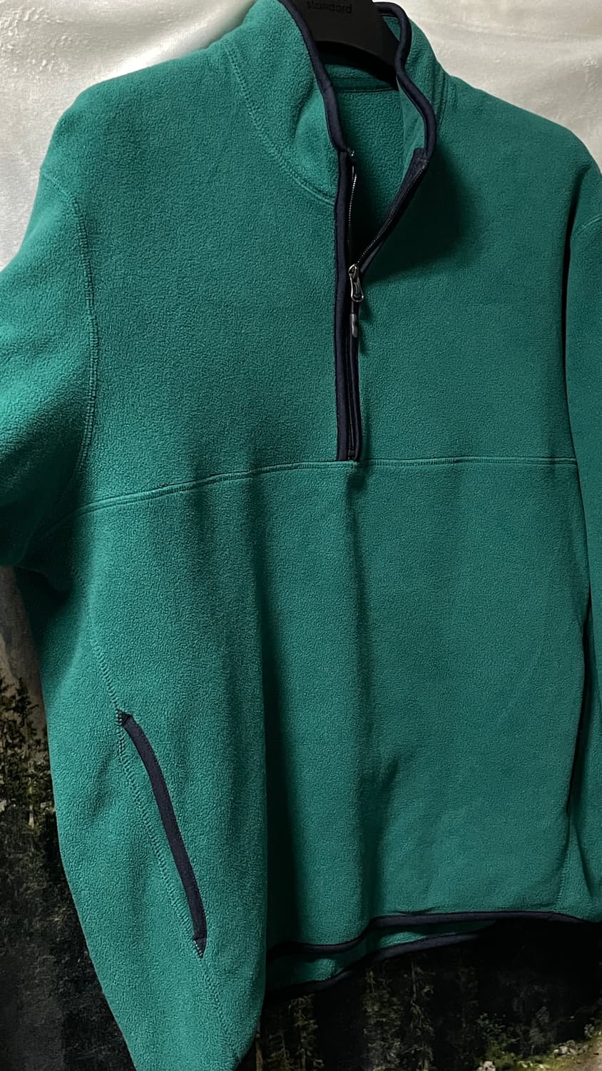 XL) 유니클로 그린색 하프집업 후리스 신칠라 상품이미지3