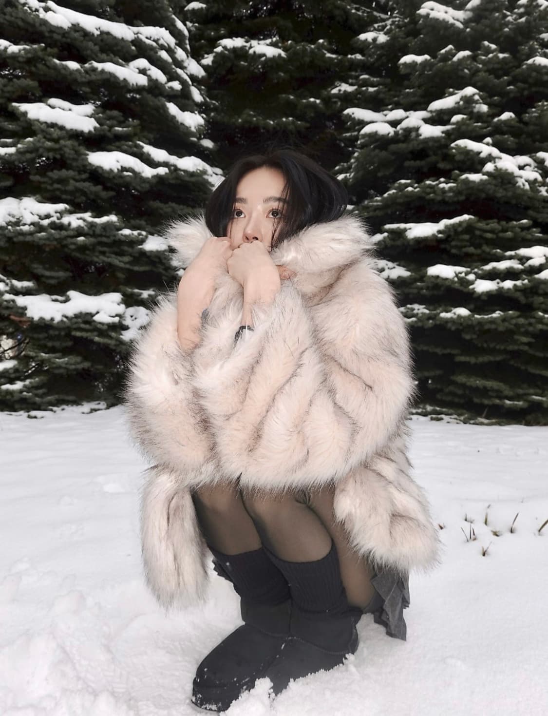 페일제이드 오버핏 퍼 자켓 (아이보리) 상품이미지2