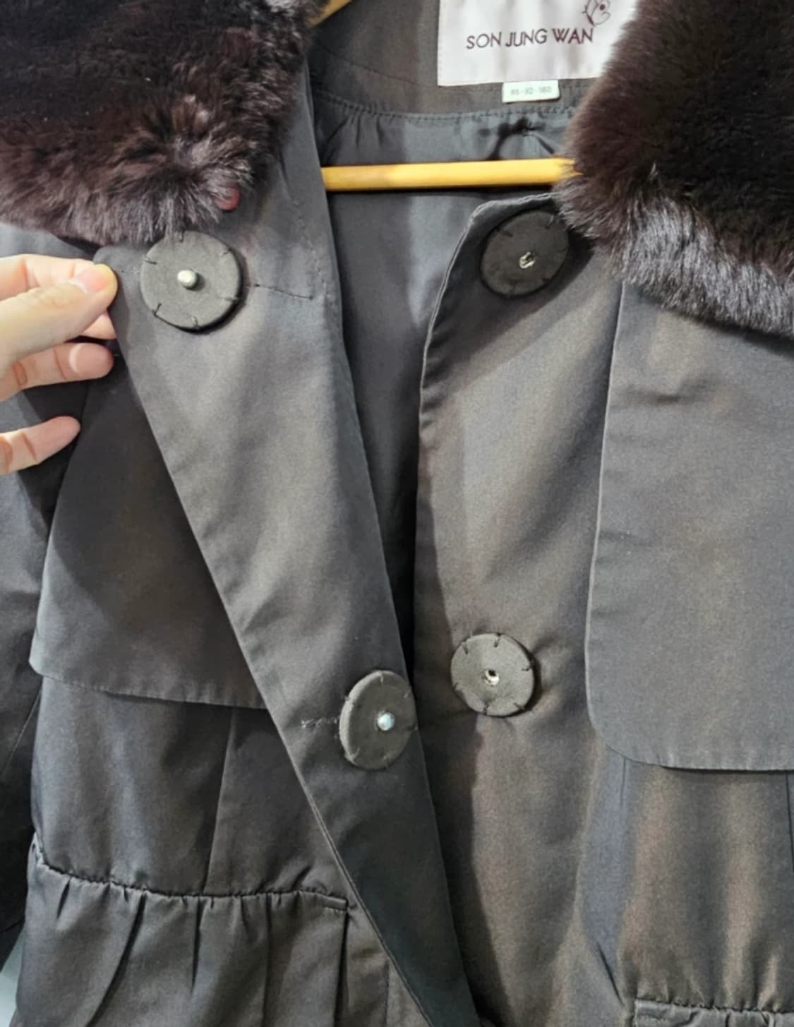 손정완 2개 퍼 카라 코트 ~55반 상품이미지2